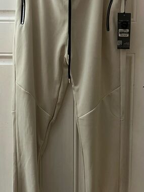 Men's Slim Jogger Pants in Light Cream - Encrypted